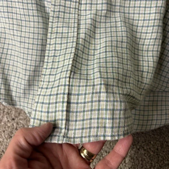 Brooks‎ Brothers 346 Men's L 100% Linen Short Sleeve Shirt Plaid Preppy - Picture 4 of 6